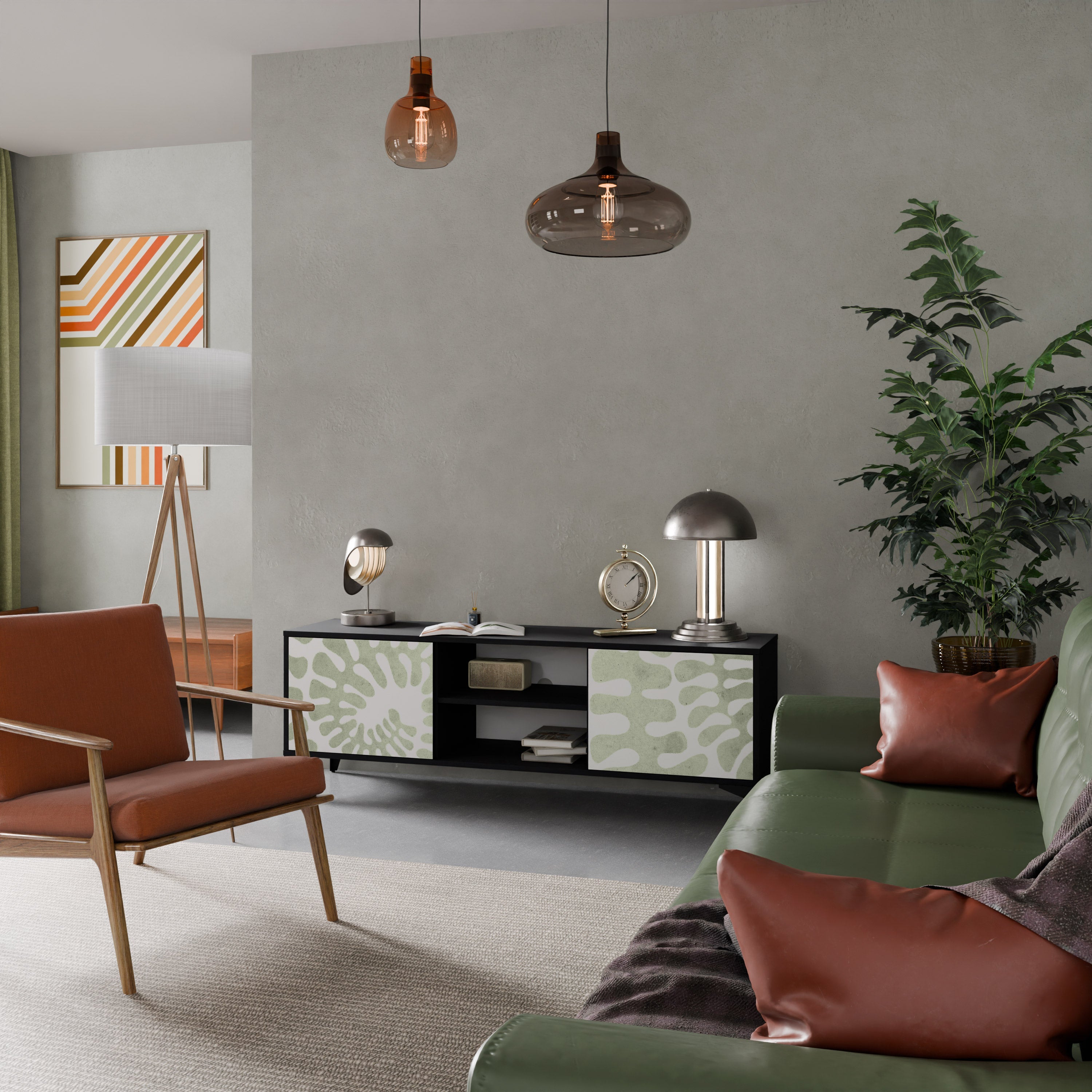 HELIX DANCE TV-Lowboard mit 2 Türen in Schwarz