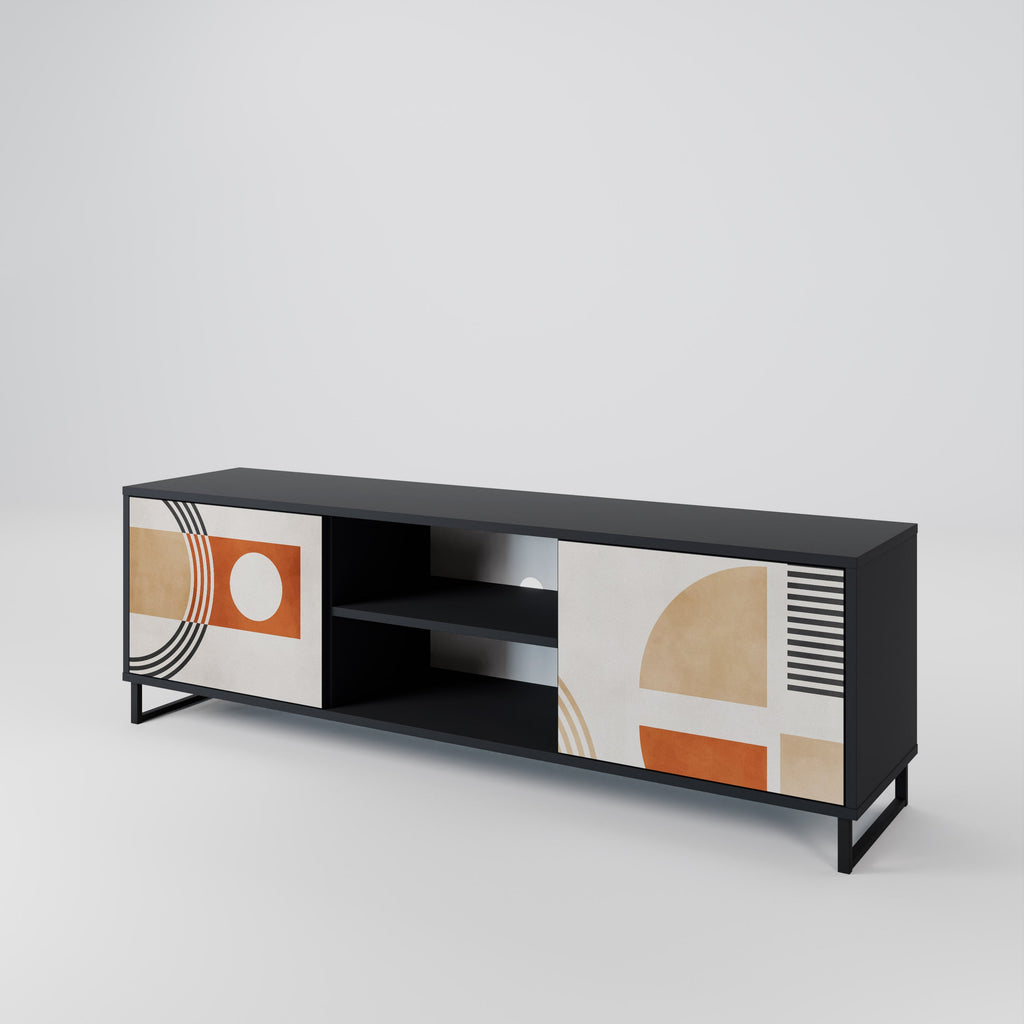 SPACE AROUND TV-Lowboard mit 2 Türen in Schwarz