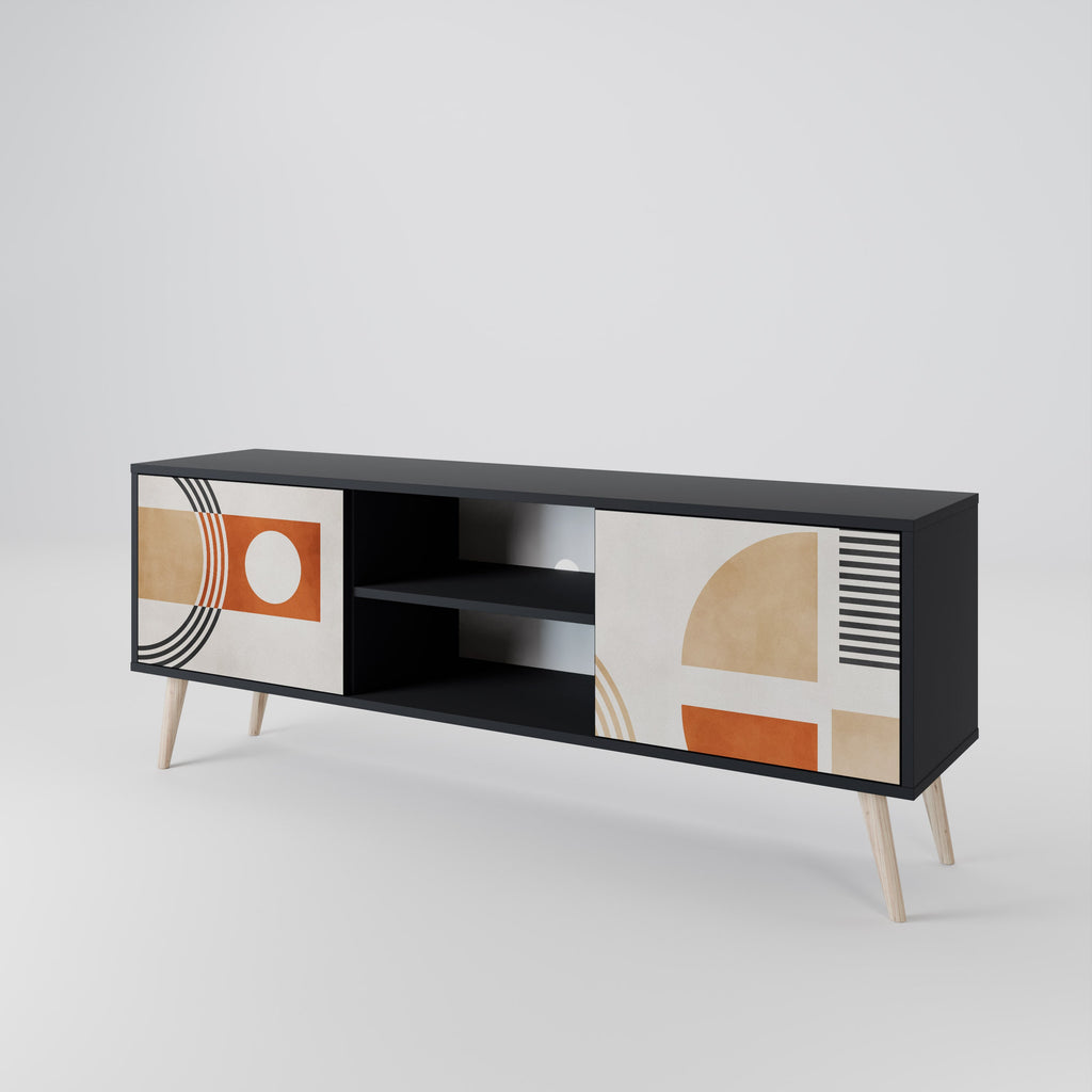 SPACE AROUND TV-Lowboard mit 2 Türen in Schwarz