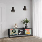 KANAGAWA BEAUTY TV-Lowboard mit 2 Türen in Schwarz