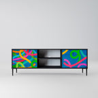 STREAMER TANGLE TV-Lowboard mit 2 Türen in Schwarz