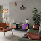 BRIGHT GEOMETRY TV-Lowboard mit 2 Türen in Schwarz