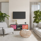 IRREGULAR PINK TV-Lowboard mit 2 Türen in Schwarz