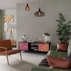 IRREGULAR PINK TV-Lowboard mit 2 Türen in Schwarz