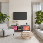 IRREGULAR PINK TV-Lowboard mit 2 Türen in Schwarz