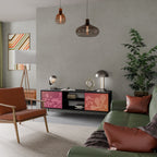 IRREGULAR PINK TV-Lowboard mit 2 Türen in Schwarz