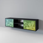 IRREGULAR BLUE TV-Lowboard mit 2 Türen in Schwarz