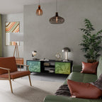 IRREGULAR BLUE TV-Lowboard mit 2 Türen in Schwarz