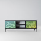 IRREGULAR BLUE TV-Lowboard mit 2 Türen in Schwarz