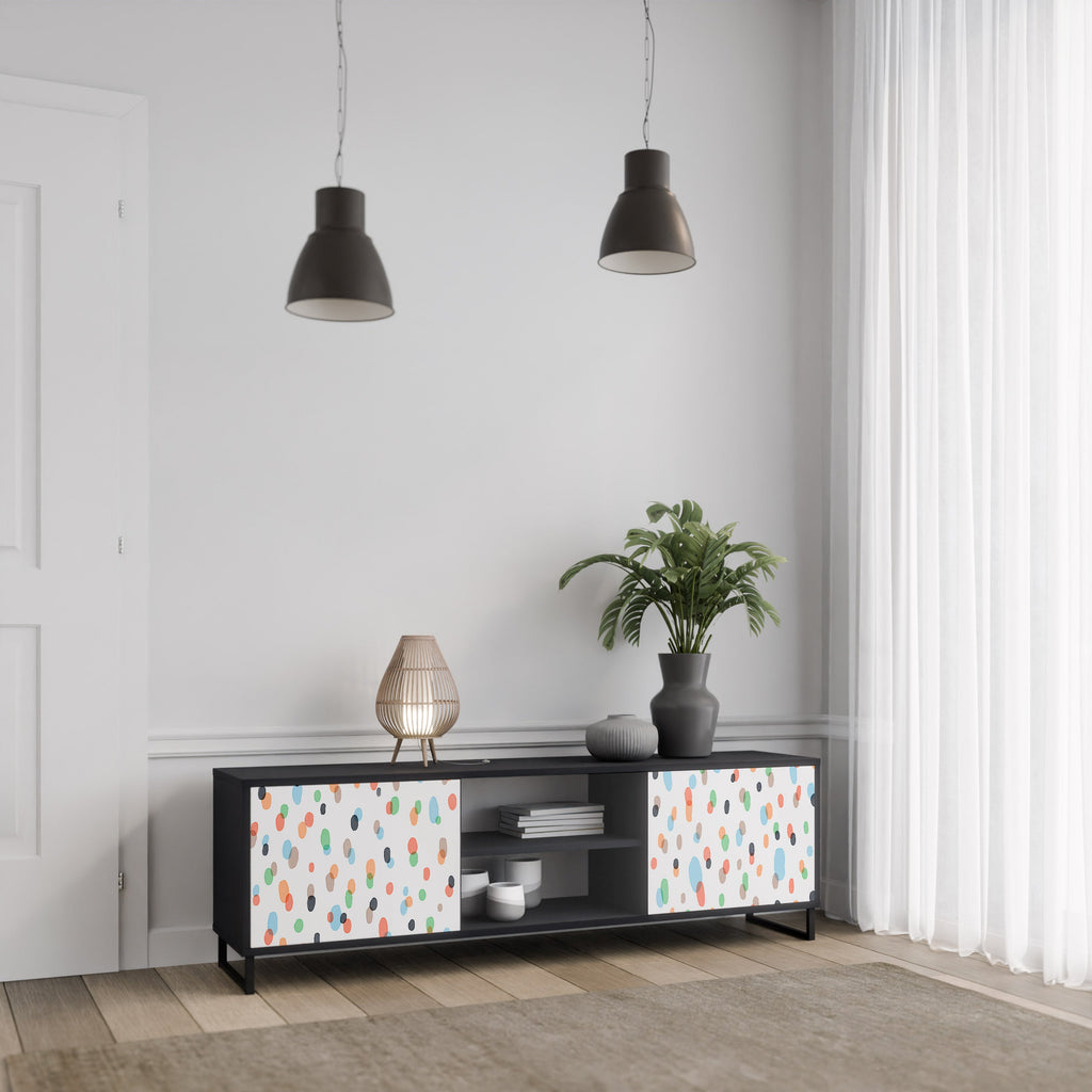 ENERGETIC SPOTS TV-Lowboard mit 2 Türen in Schwarz