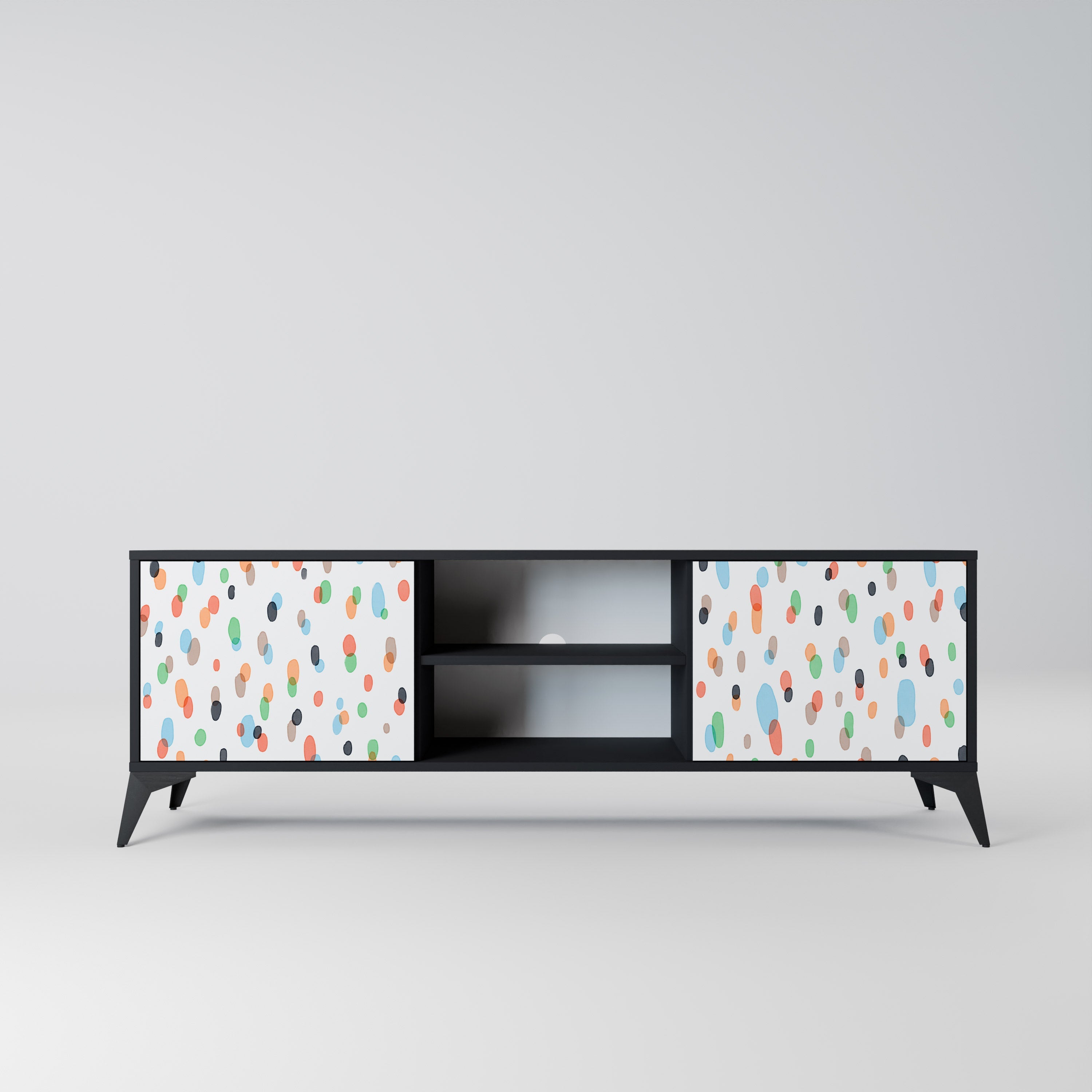 ENERGETIC SPOTS TV-Lowboard mit 2 Türen in Schwarz