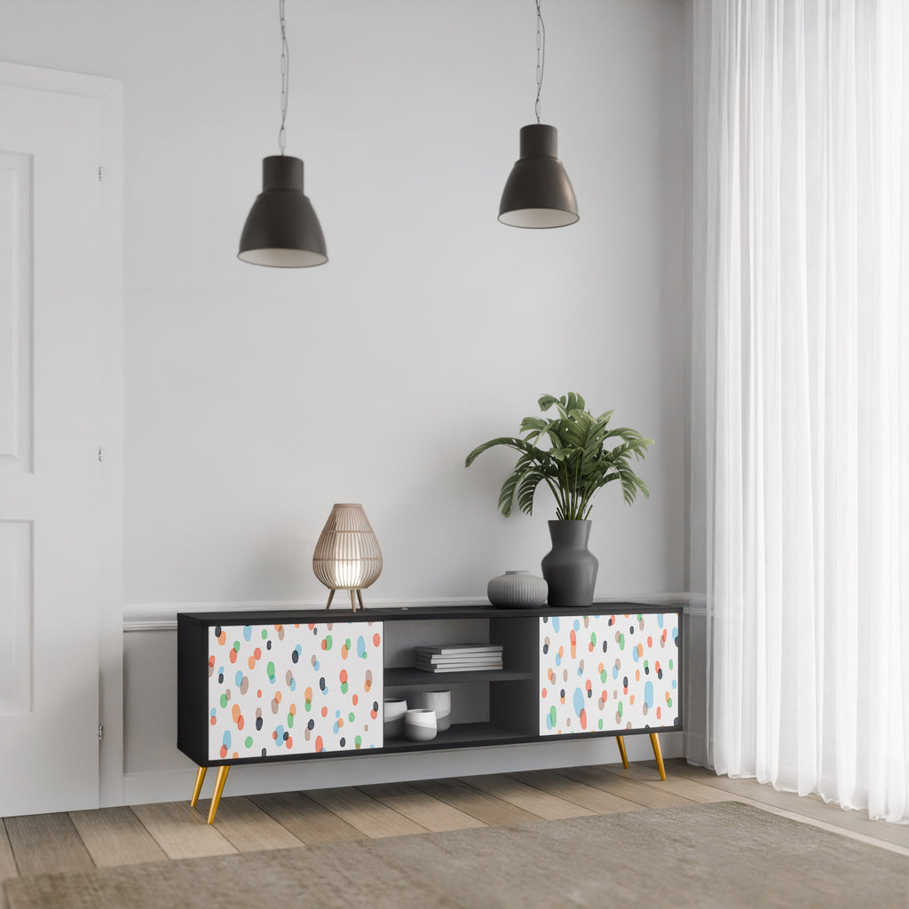 ENERGETIC SPOTS TV-Lowboard mit 2 Türen in Schwarz