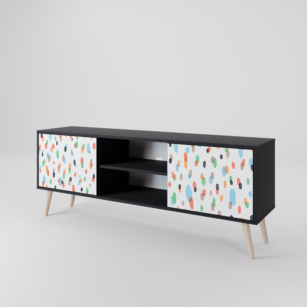 ENERGETIC SPOTS TV-Lowboard mit 2 Türen in Schwarz