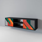 MAKESHIFT ARTISTRY TV-Lowboard mit 2 Türen in Schwarz