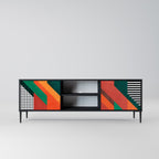 MAKESHIFT ARTISTRY TV-Lowboard mit 2 Türen in Schwarz