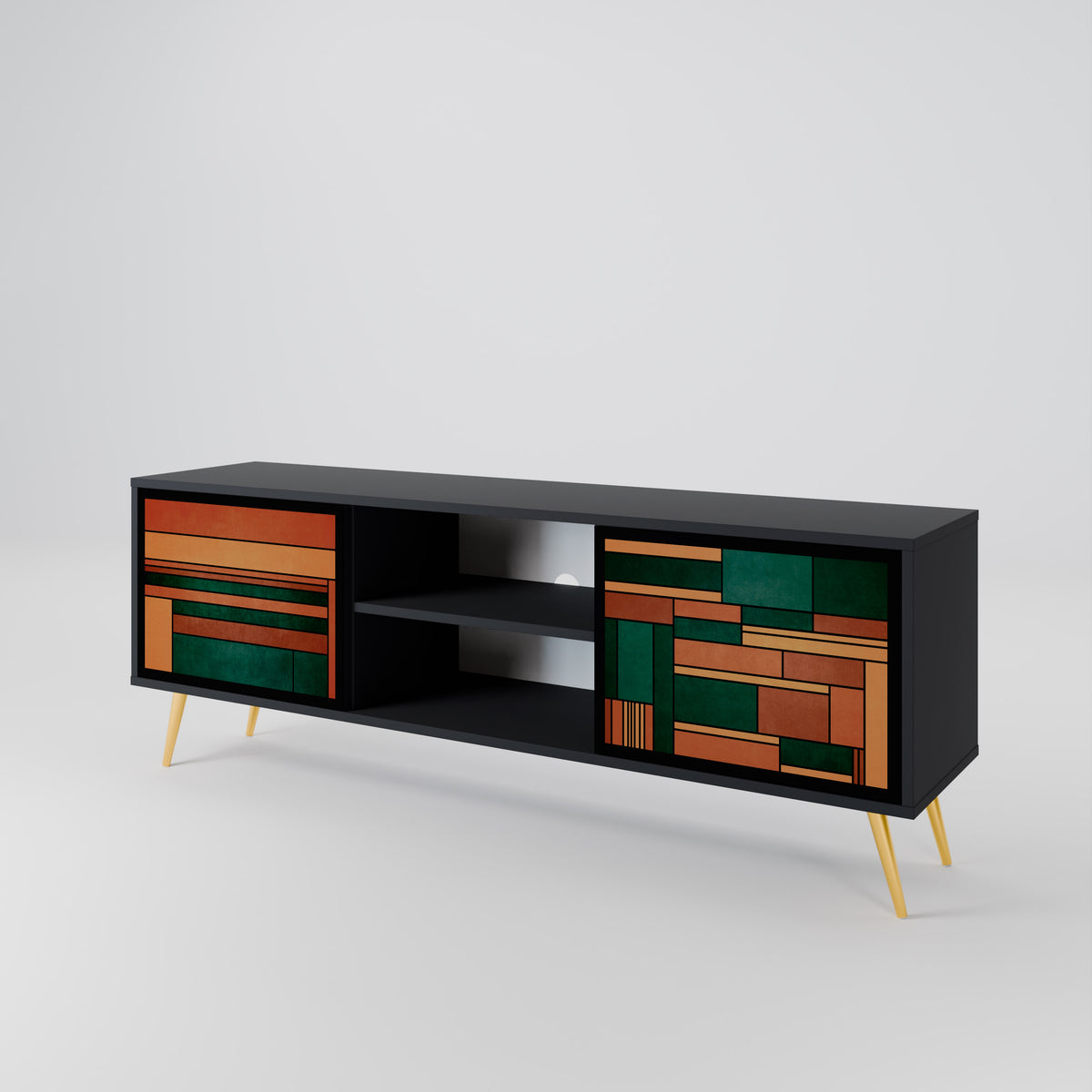 EARTHY FIGURES 2-Door TV Cabinet