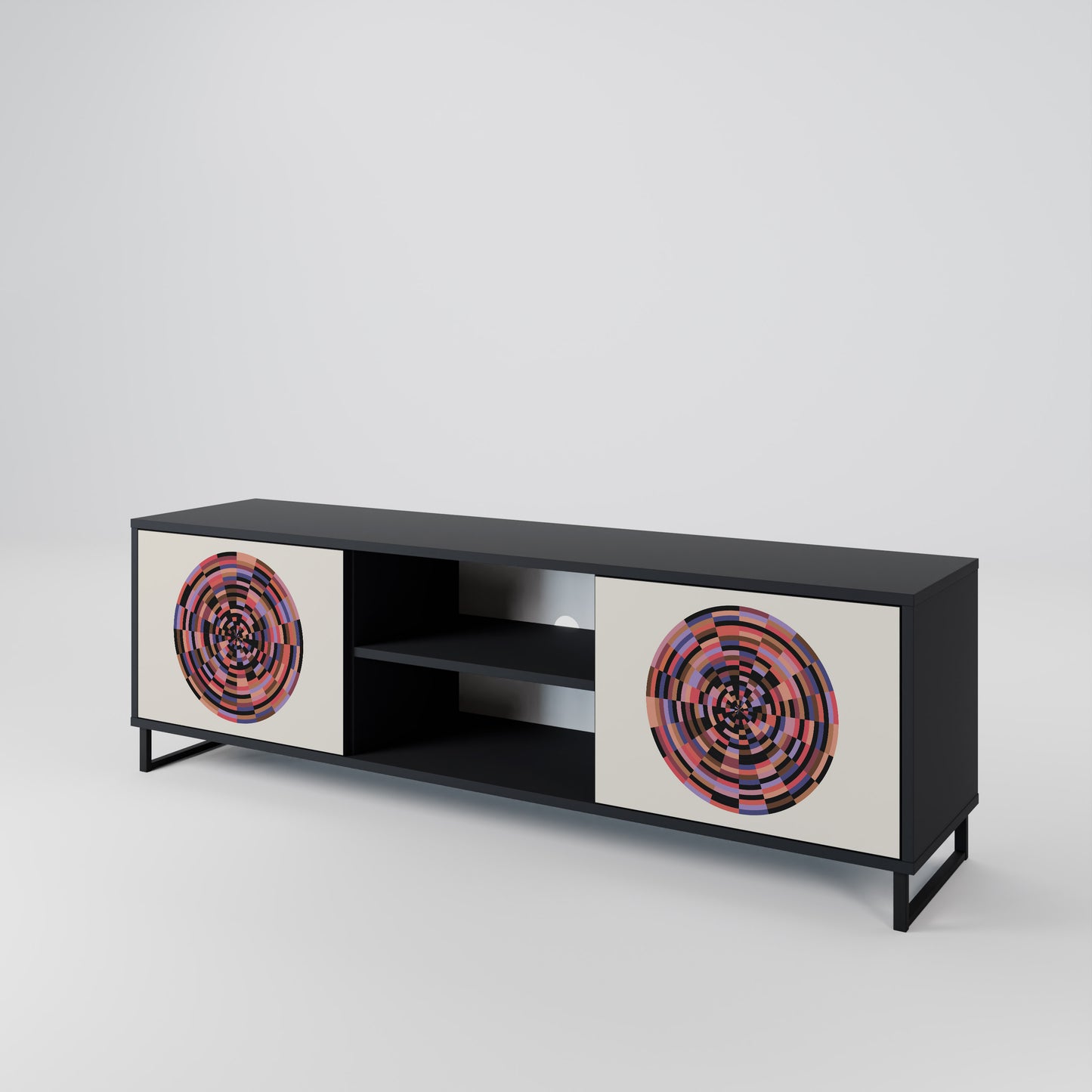 BROWN CIRCLES 2-türiges TV-Lowboard