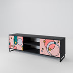 GOSSAMER ECHOES TV-Lowboard mit 2 Türen in Schwarz