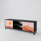 LUMINOUS SUNLIGHT TV-Lowboard mit 2 Türen in Schwarz