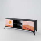 LUMINOUS SUNLIGHT TV-Lowboard mit 2 Türen in Schwarz