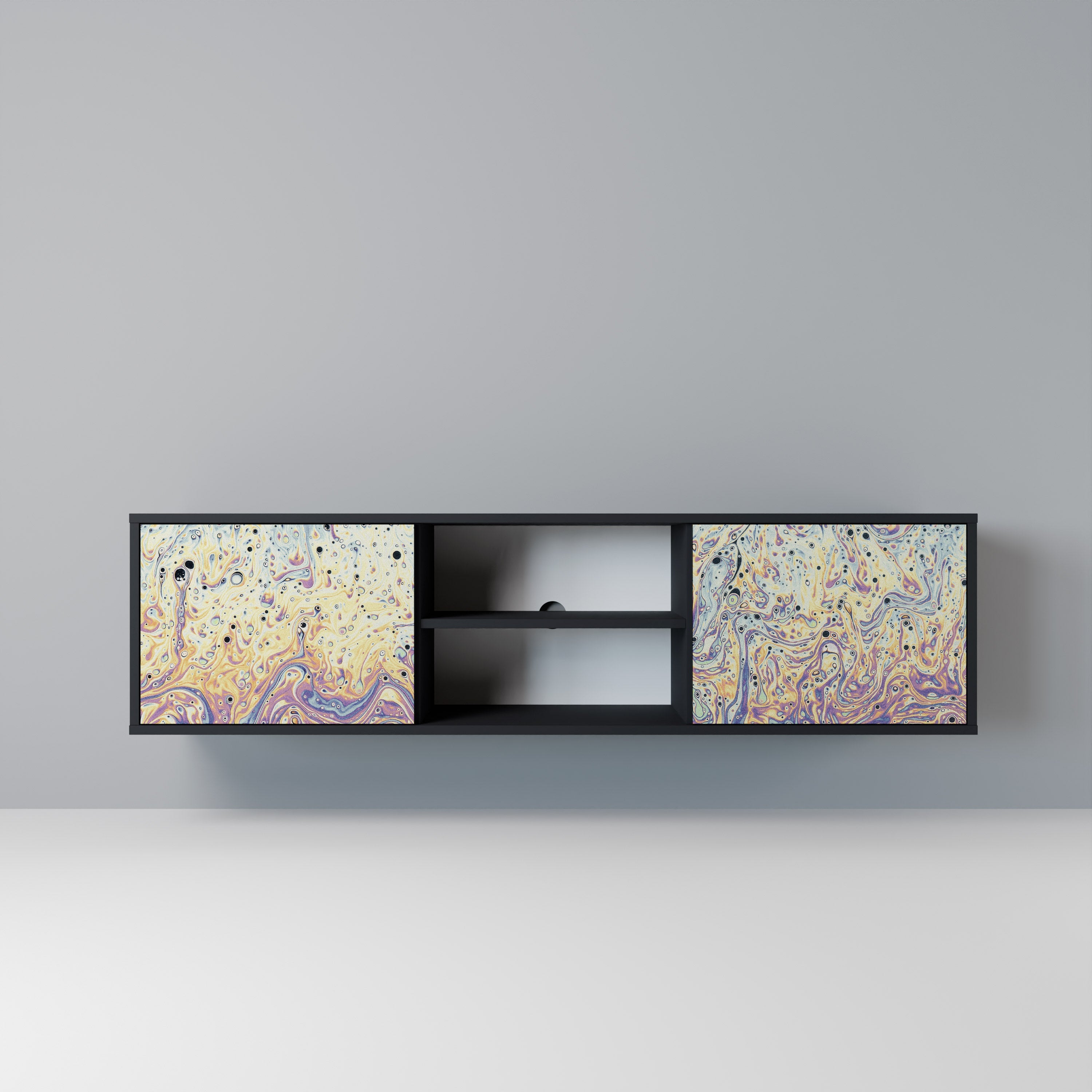 MOSAIC OF COLORS TV-Lowboard mit 2 Türen in Schwarz