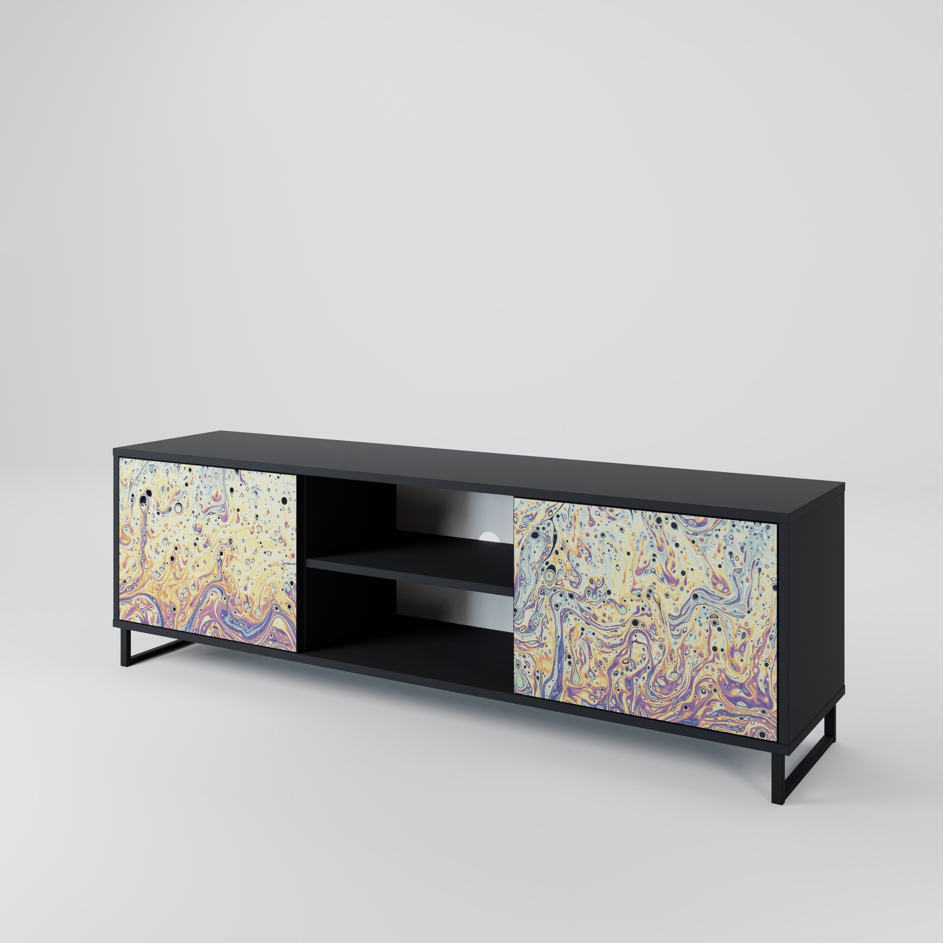MOSAIC OF COLORS TV-Lowboard mit 2 Türen in Schwarz