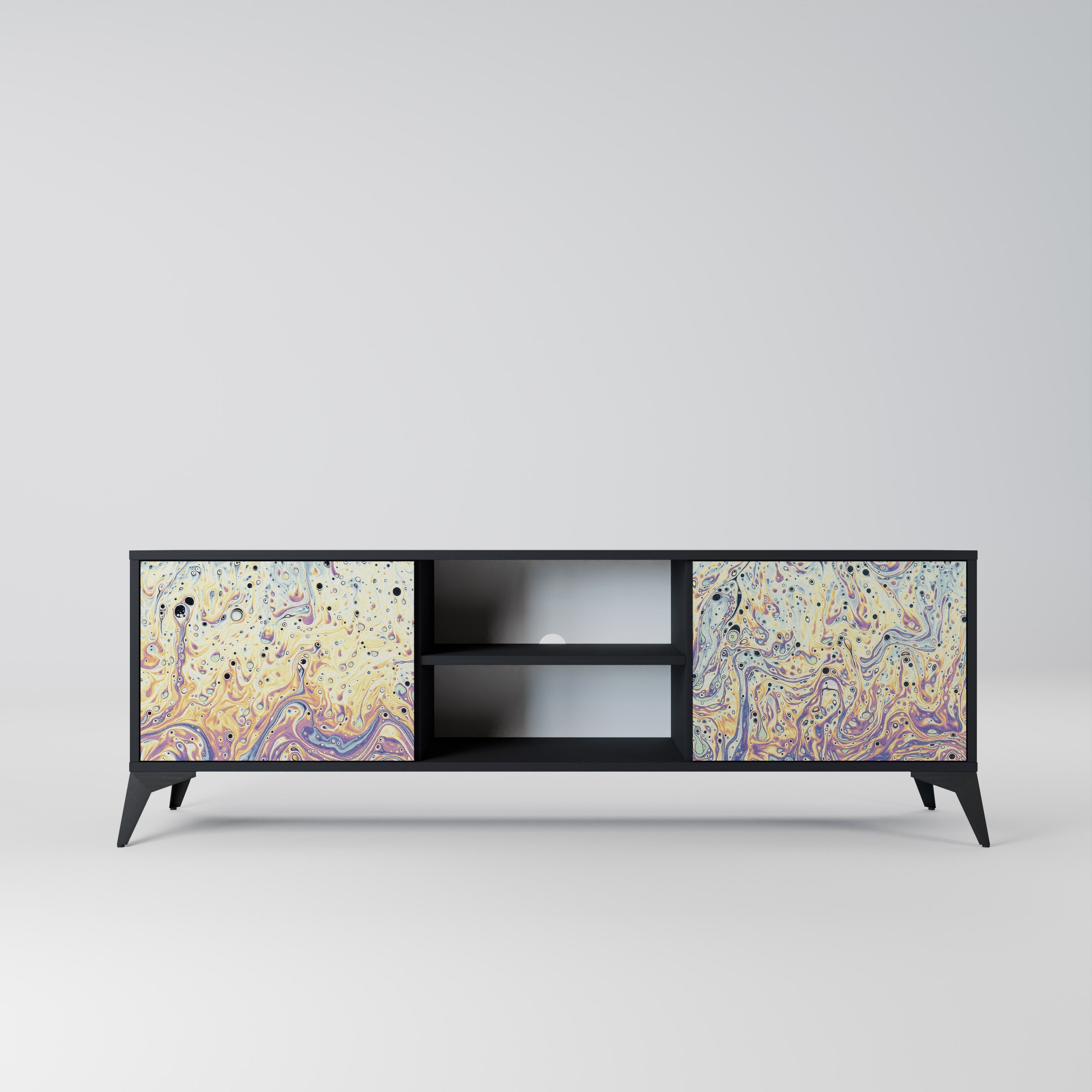 MOSAIC OF COLORS TV-Lowboard mit 2 Türen in Schwarz