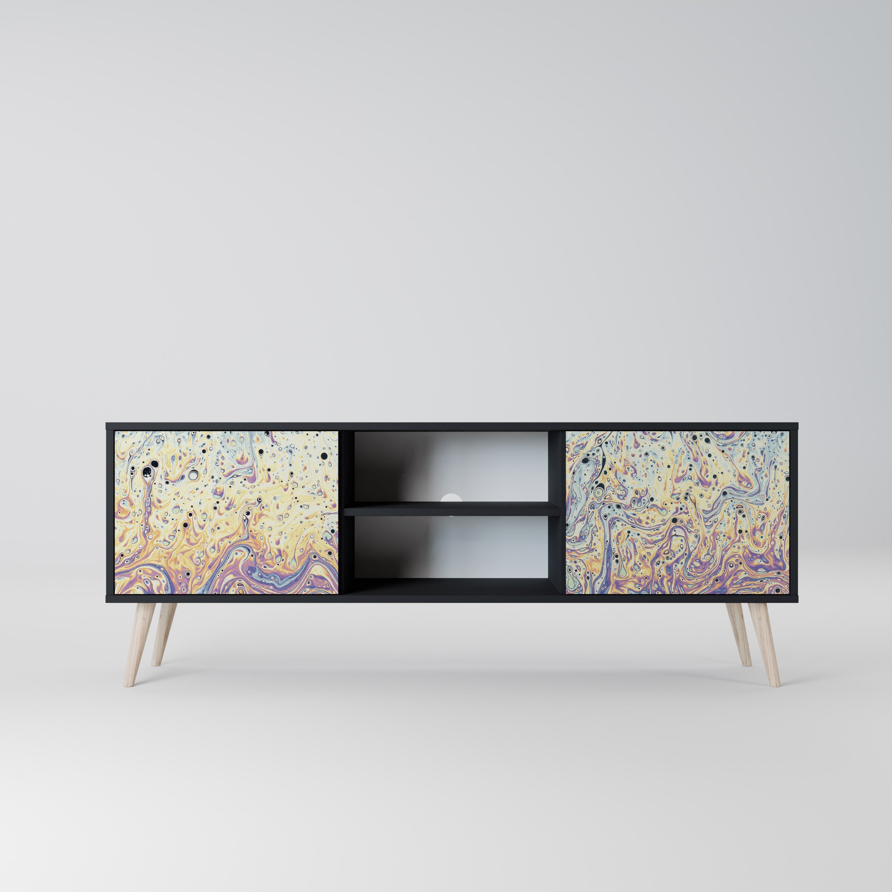 MOSAIC OF COLORS TV-Lowboard mit 2 Türen in Schwarz