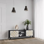 PATTERNED PRISM TV-Lowboard mit 2 Türen in Schwarz