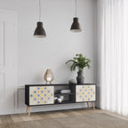 PATTERNED PRISM TV-Lowboard mit 2 Türen in Schwarz