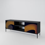 HOLLOW TIME TV-Lowboard mit 2 Türen in Schwarz