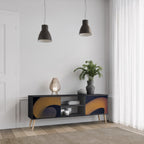 HOLLOW TIME TV-Lowboard mit 2 Türen in Schwarz