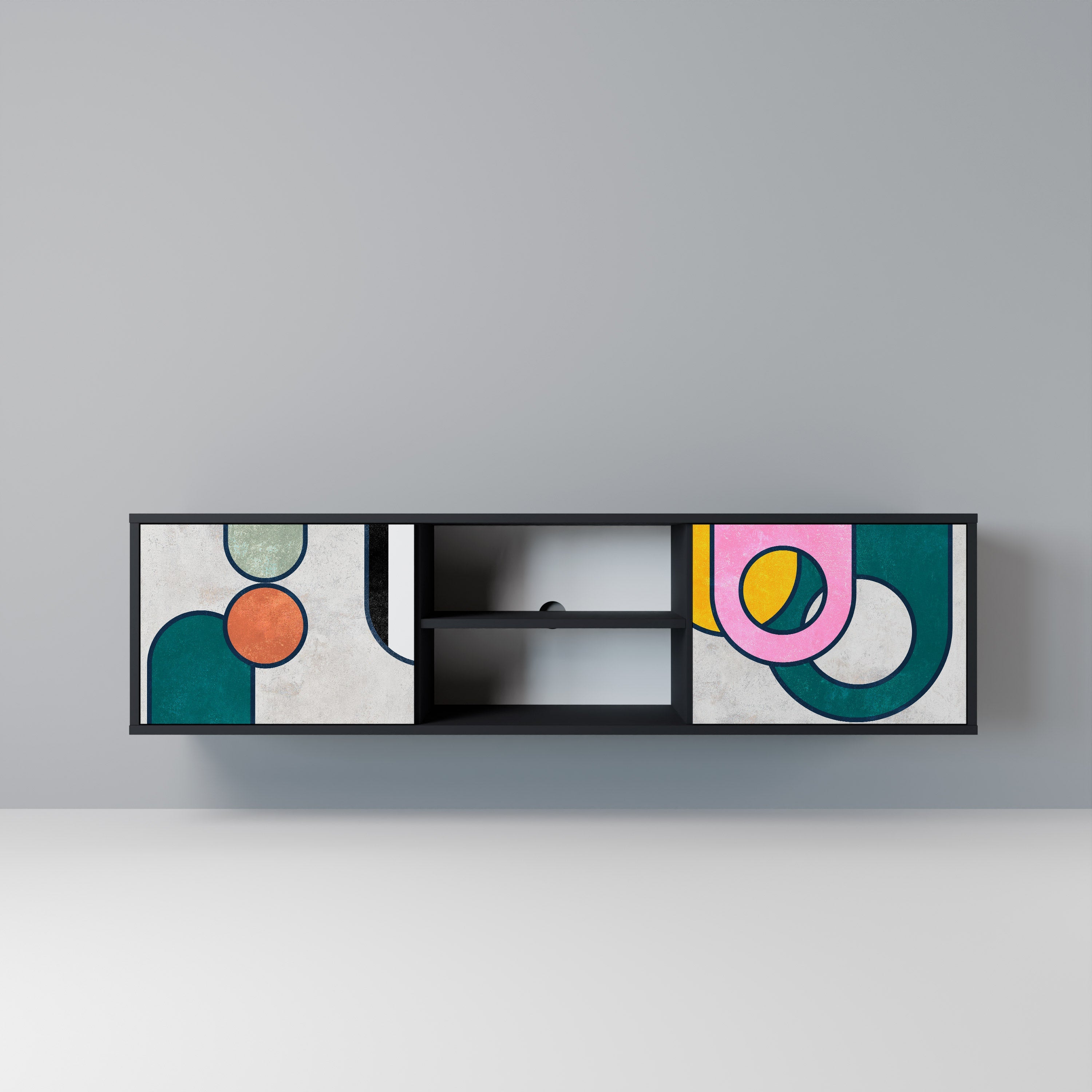 COOL STORY TV-Lowboard mit 2 Türen in Schwarz