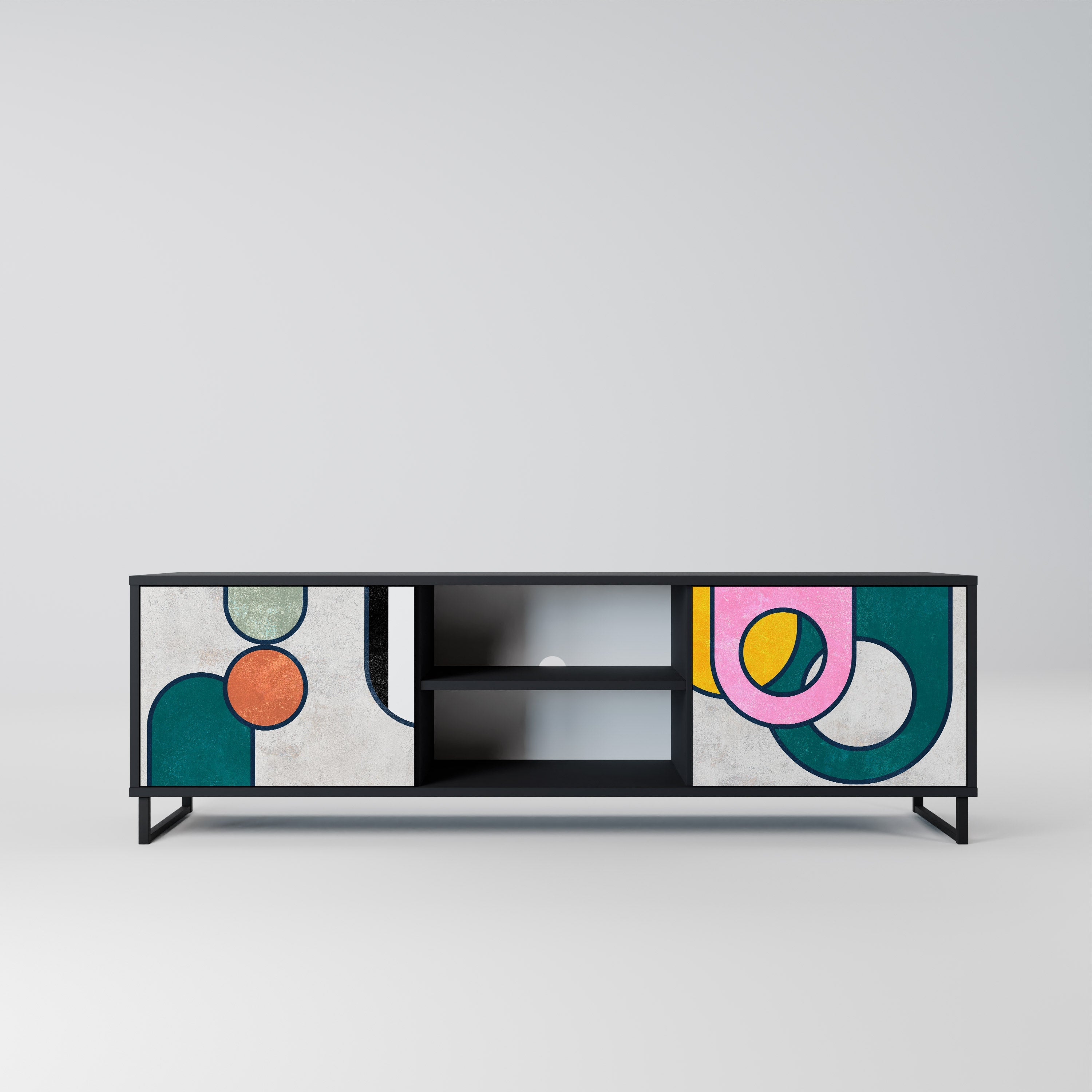 COOL STORY TV-Lowboard mit 2 Türen in Schwarz