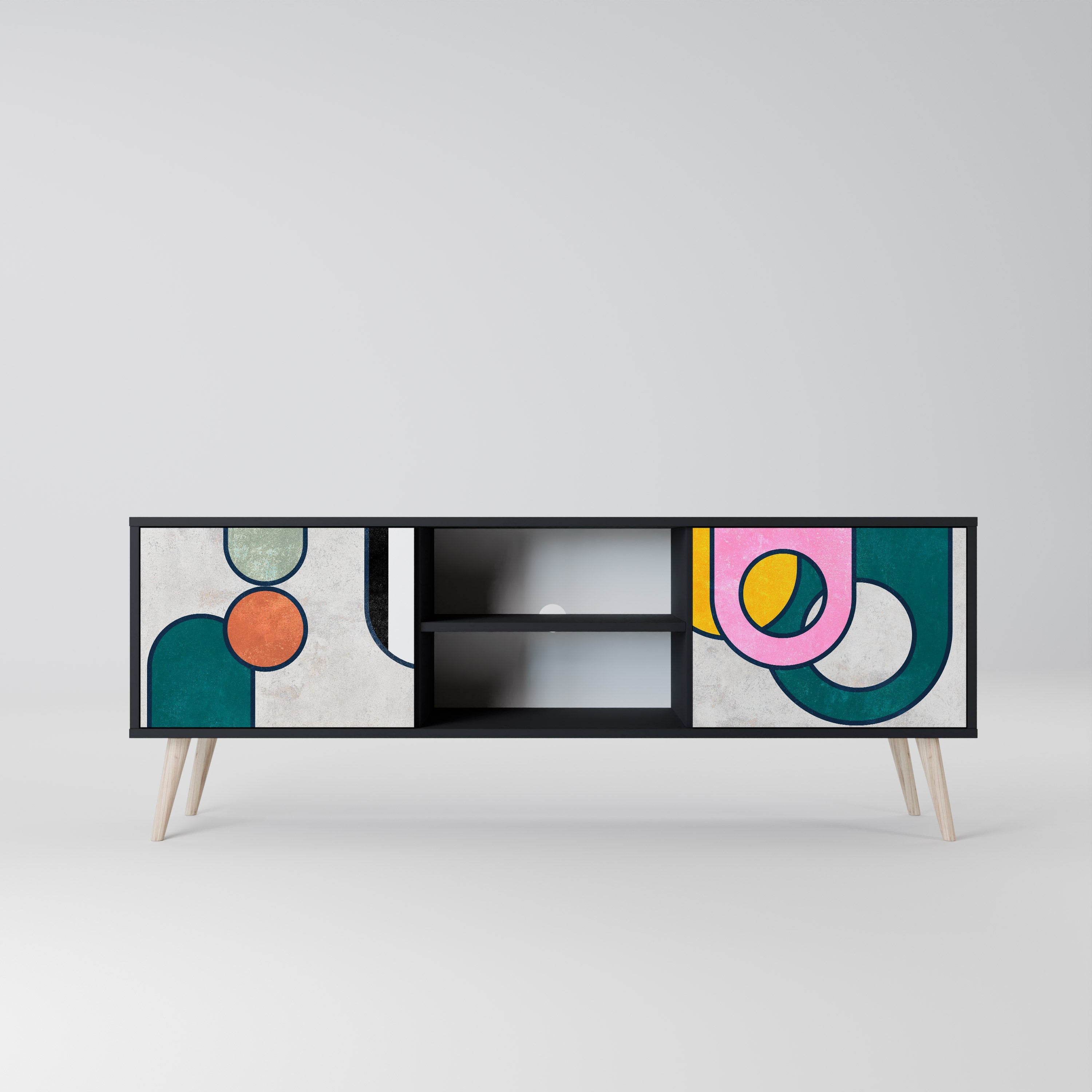 COOL STORY TV-Lowboard mit 2 Türen in Schwarz