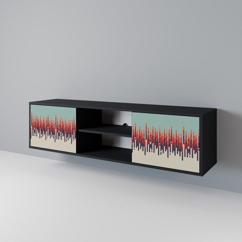 CHROMA CONTOURS TV-Lowboard mit 2 Türen in Schwarz