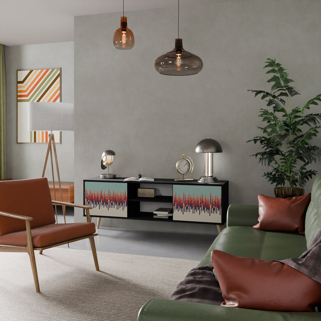 CHROMA CONTOURS TV-Lowboard mit 2 Türen in Schwarz