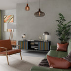 LINEOUT SPECTRUM TV-Lowboard mit 2 Türen in Schwarz