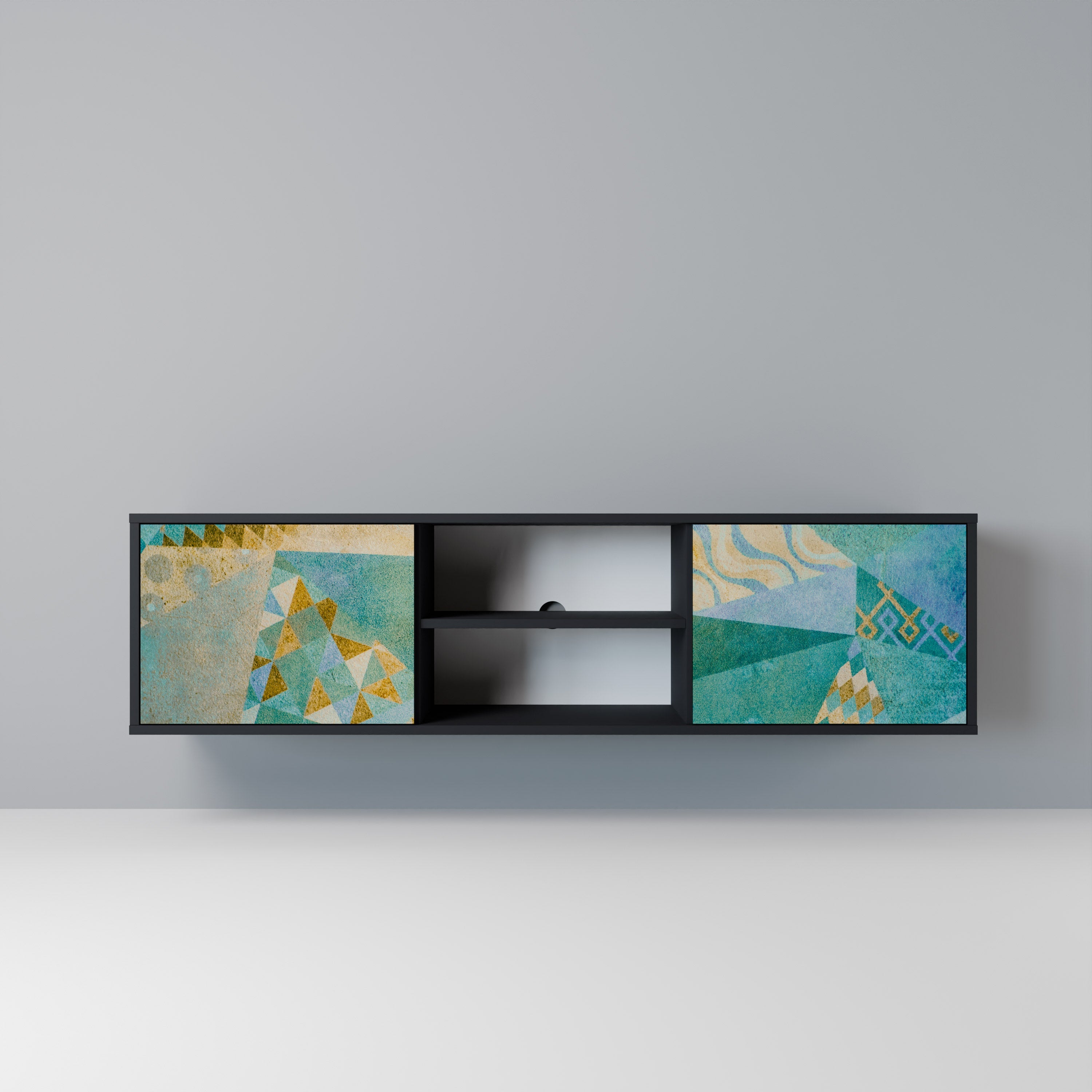 SPECTRUM SPLENDOR TV-Lowboard mit 2 Türen in Schwarz