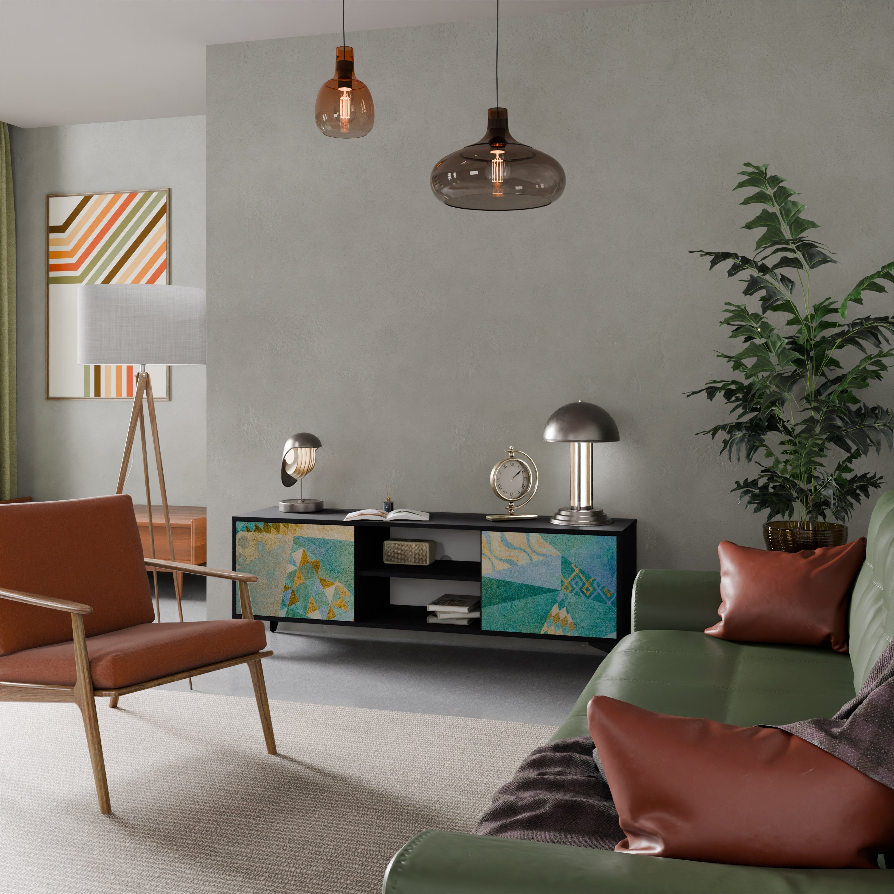 SPECTRUM SPLENDOR TV-Lowboard mit 2 Türen in Schwarz