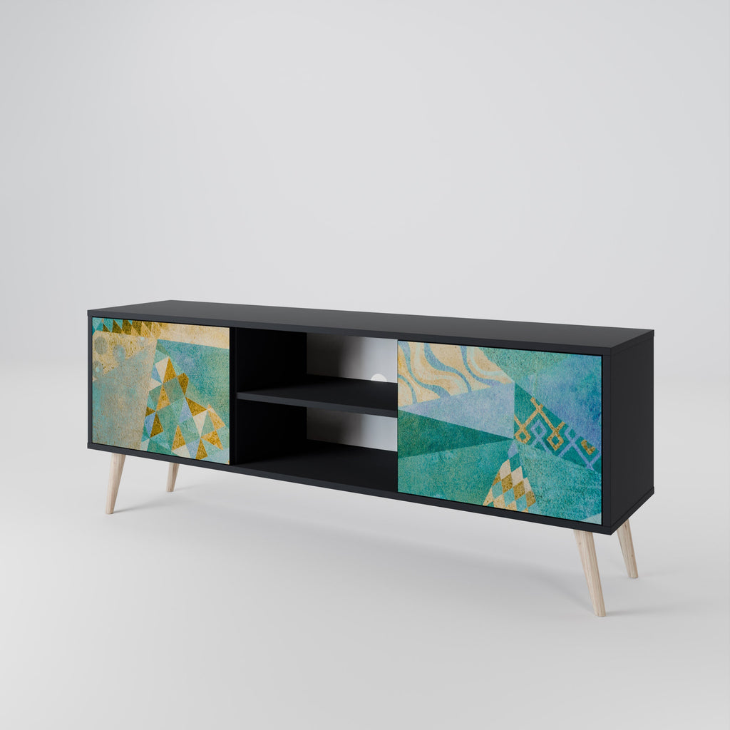 SPECTRUM SPLENDOR TV-Lowboard mit 2 Türen in Schwarz