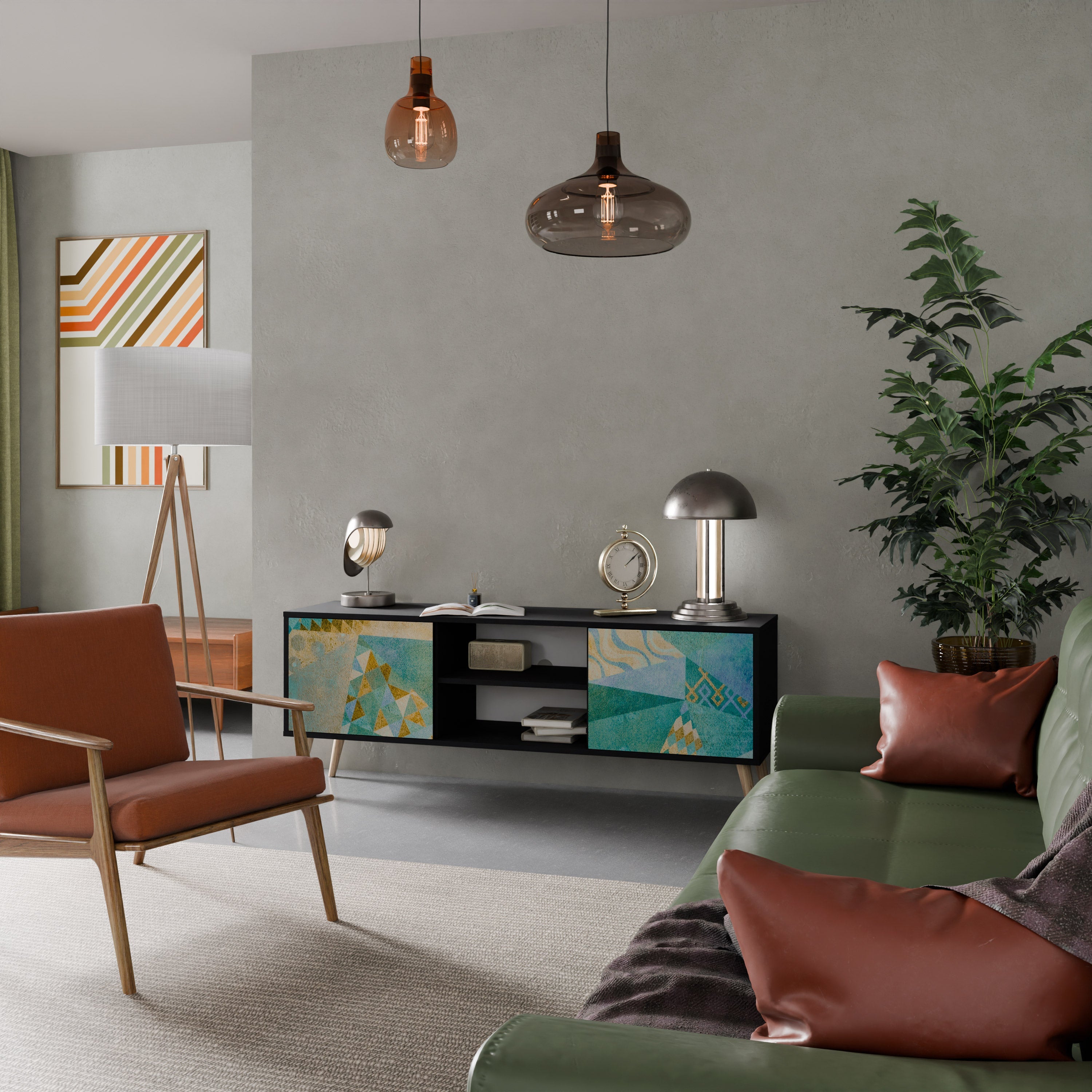 SPECTRUM SPLENDOR TV-Lowboard mit 2 Türen in Schwarz