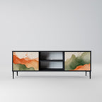 WATERCOLOUR PEAKS 2-Door TV Stand in Black Finish