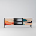 ABSTRACT LANDSCAPE TV-Lowboard mit 2 Türen in Schwarz