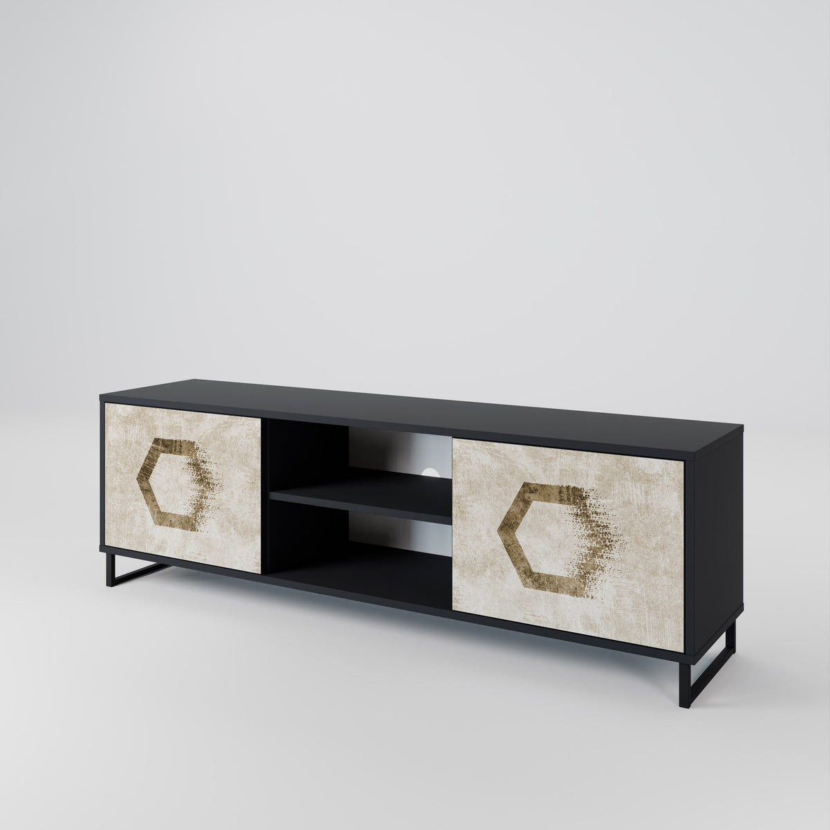 HEXAGONAL SHAPES 2-türiges TV-Lowboard