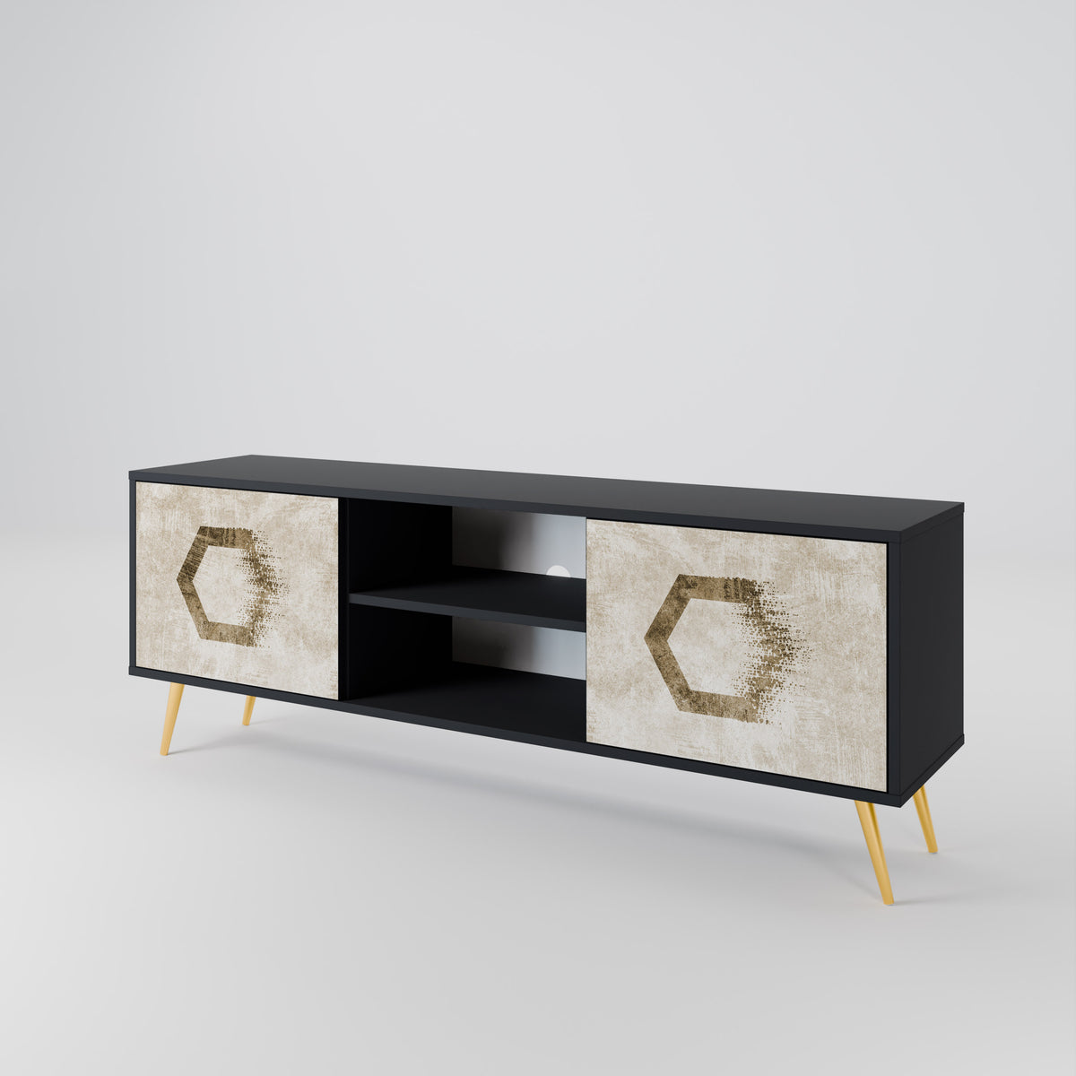 HEXAGONAL SHAPES 2-türiges TV-Lowboard