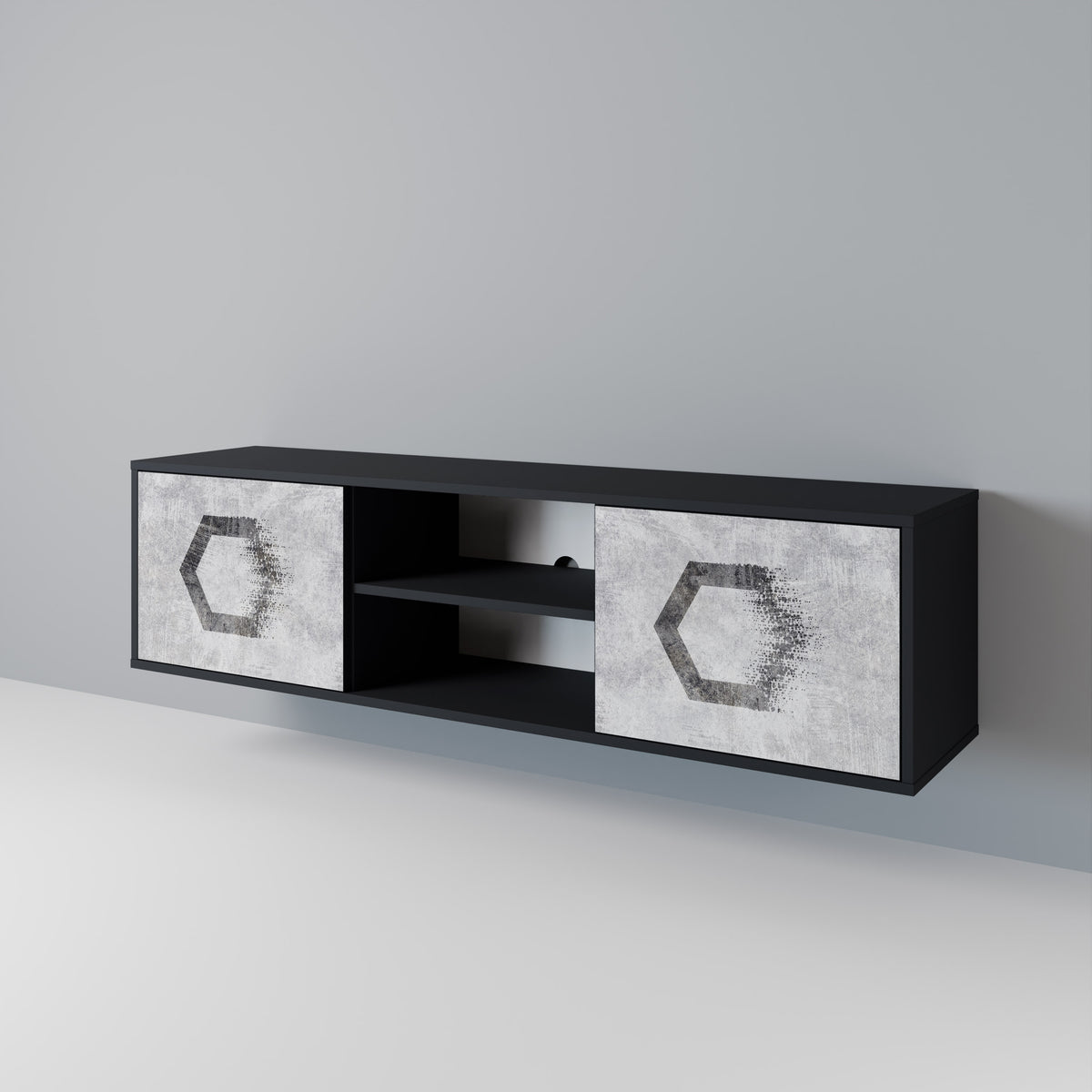 HEXAGONAL FIGURES 2-türiges TV-Lowboard