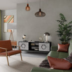 HEXAGONAL FIGURES TV-Lowboard mit 2 Türen in Schwarz