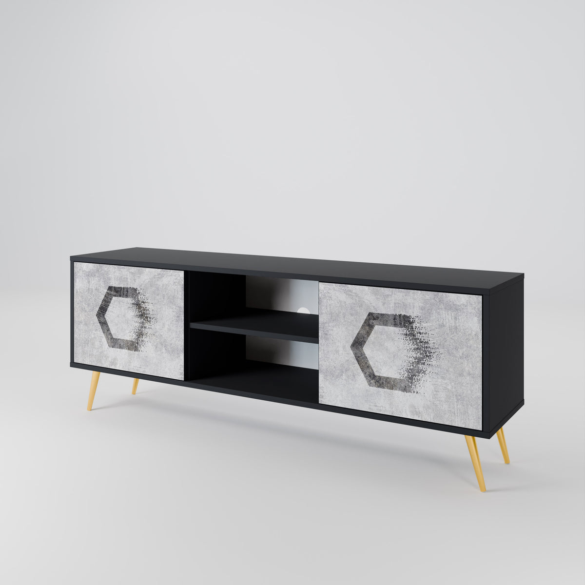 HEXAGONAL FIGURES 2-türiges TV-Lowboard