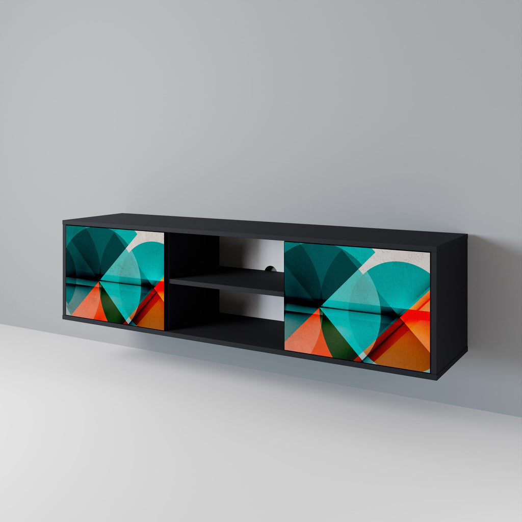 CIRCULAR RHAPSODY TV-Lowboard mit 2 Türen in Schwarz